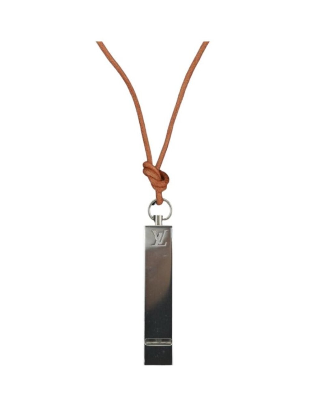 LOUIS VUITTON LV Cup whistle Necklace metal Silver